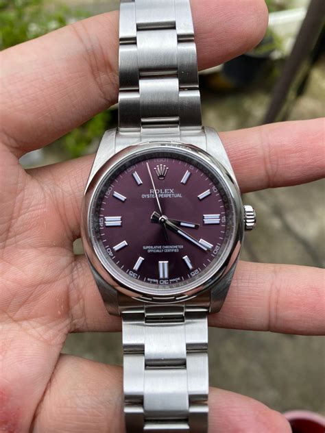 rolex 116000 red chiusura|Rolex Oyster Perpetual 36 116000 Red Grape .